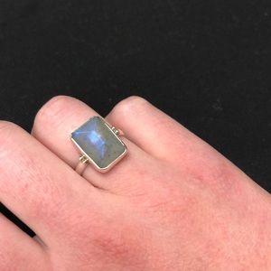 SZ 6/6.5 Sterling Silver and Labradorite Ring